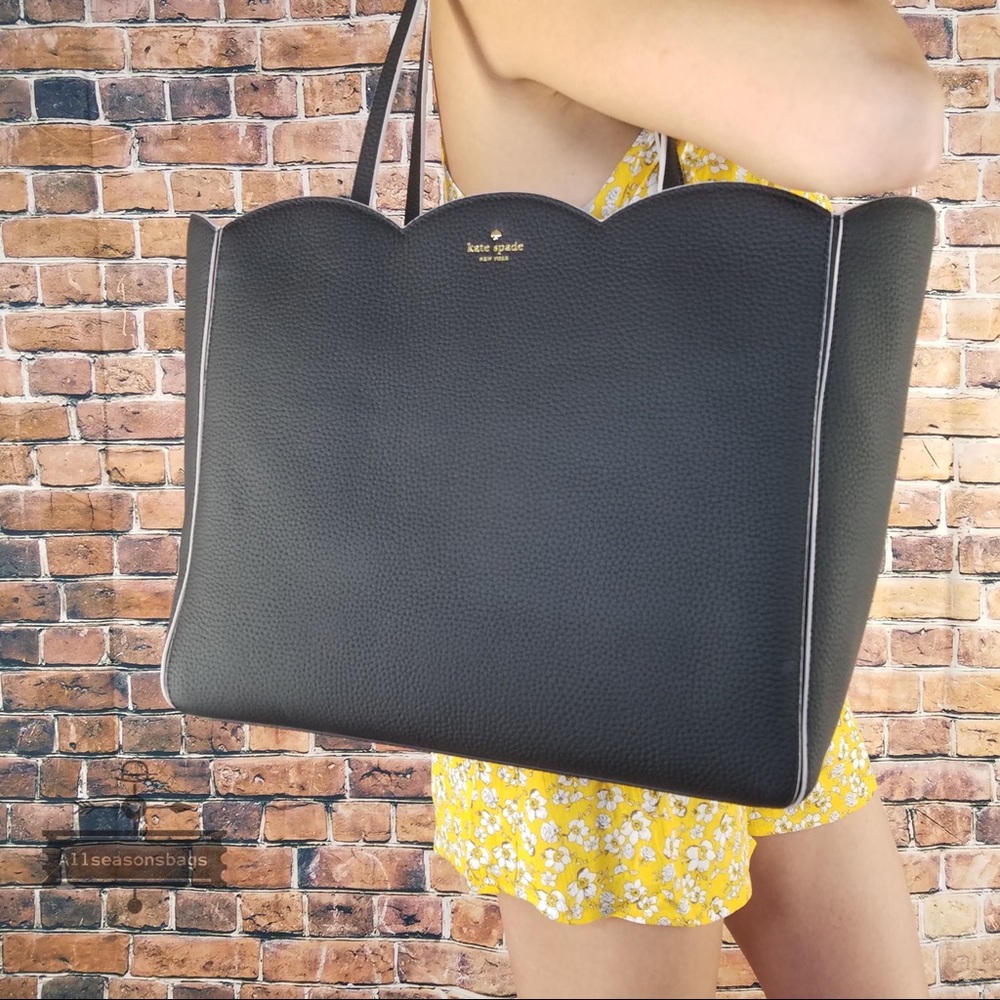 Kate spade large black scalloped leewood rainn Bag - Picture 4 of 8